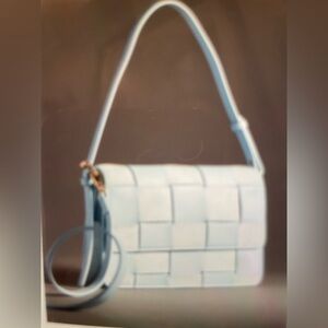 ❤️ ANTHROPOLOGIE FAUX SUEDE WOVEN SHOULDER BAG NEW